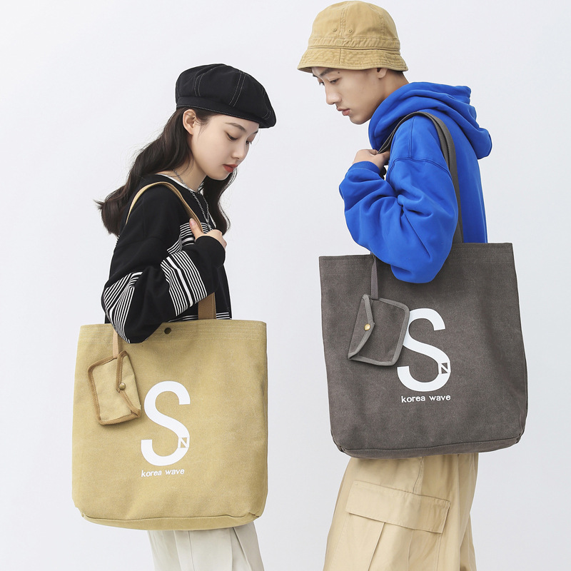 Extra Large Printed Eco Cotton Canvas Tote Grocery Shopping Bag