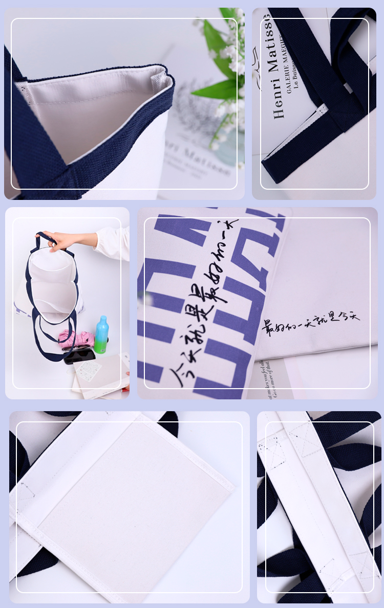JHM Manufacture Wholesale Original Design Large Capacity Shopping Cotton Canvas Women’s Tote Bags