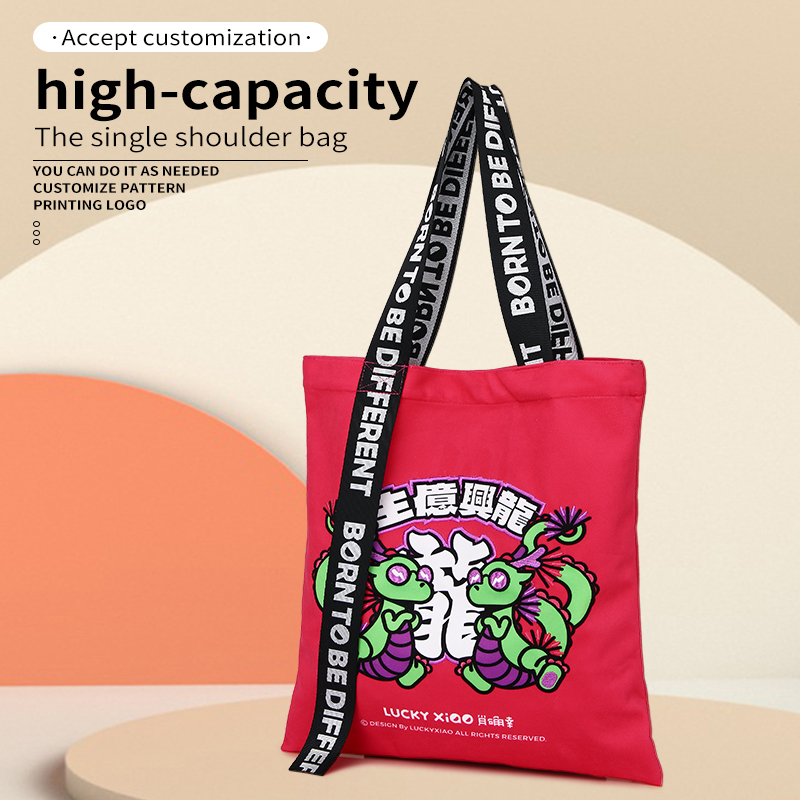 Original Design  Embroidery 100% Cotton Canvas Tote Bag