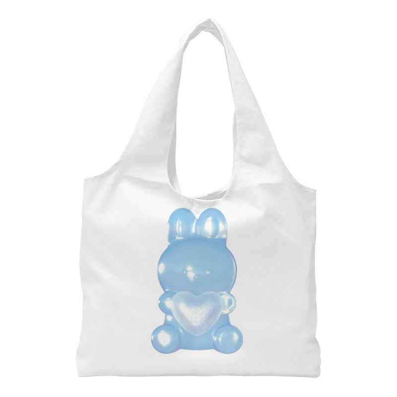 High Quality Custom Printed Portable Recyle Eco Korea Vest Style Shopping Tote Cotton Canvas Bag With Inside Pocket