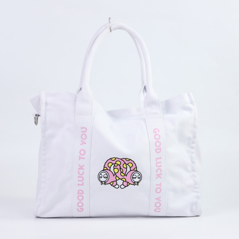 16OZ Cotton Panel Tote Canvas Bag
