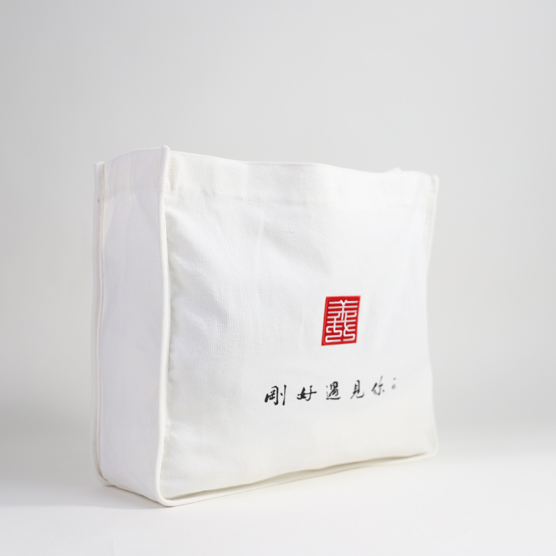 16OZ Side with Bottom Canvas Bag