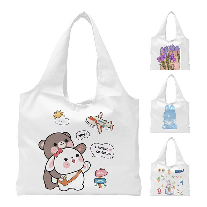 Cartoon Creative Canvas Shopping Bag