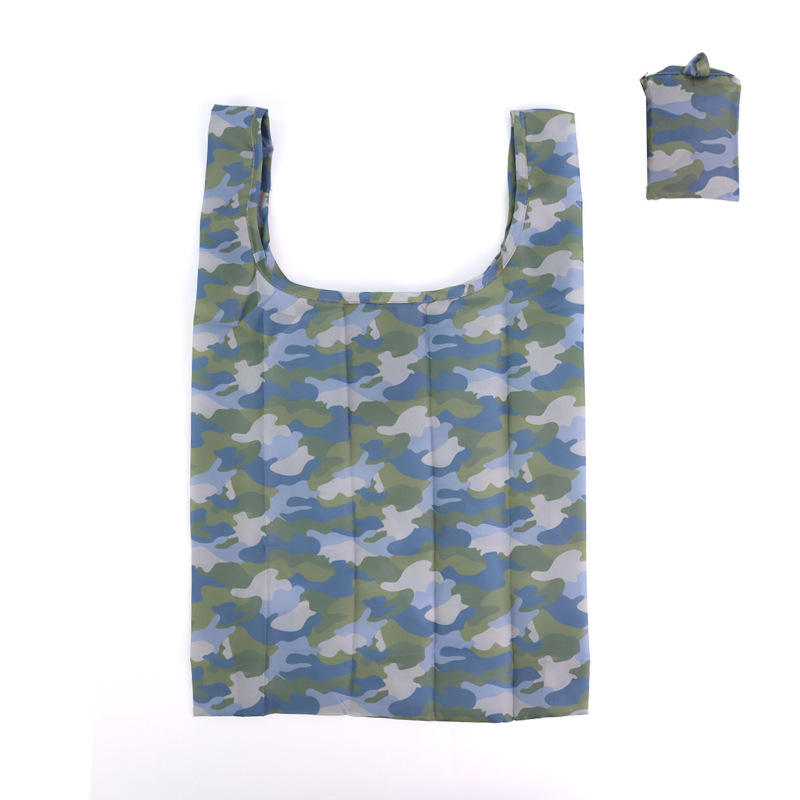Custom Eco-Friendly Waterproof Polyester Reusable Folding Shopping Bag
