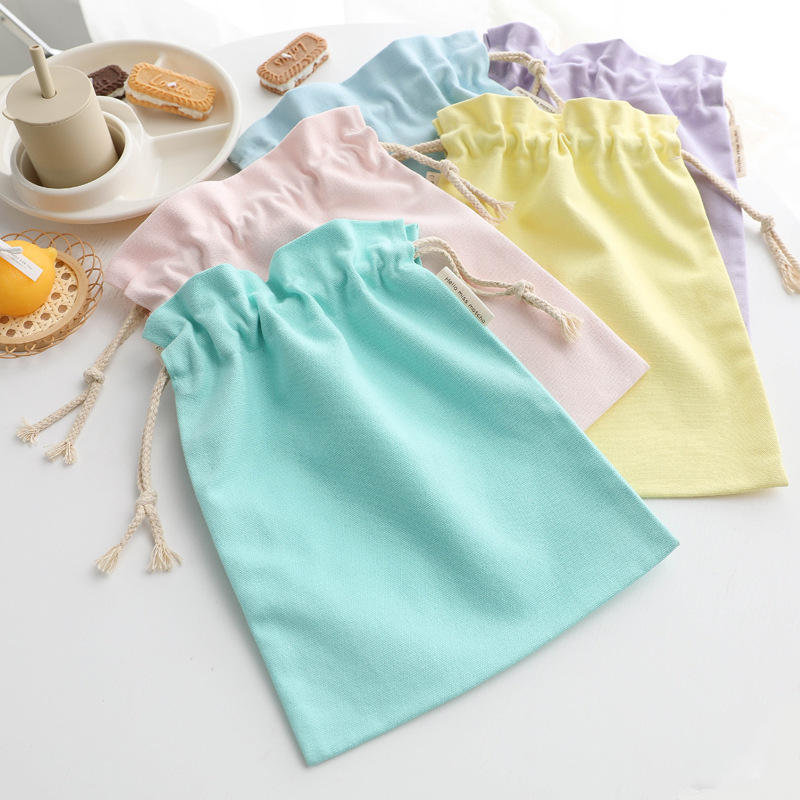 Wholesale Price Versatile Letter White Cotton Eco Drawstring Bag