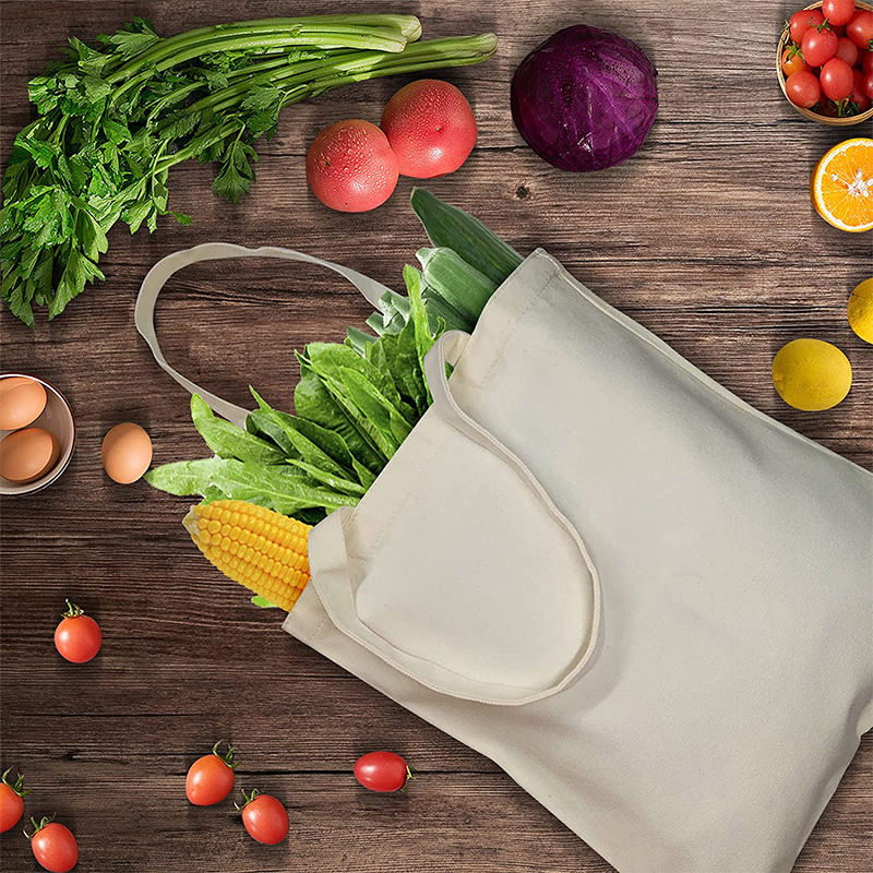 Wholesale Custom Blank Reusable Eco-Friendly Canvas Tote Bag For Shopping