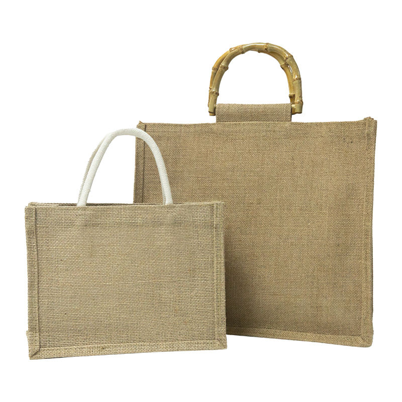 Wholesale Custom Logo Jute Canvas Tote Bag For Food