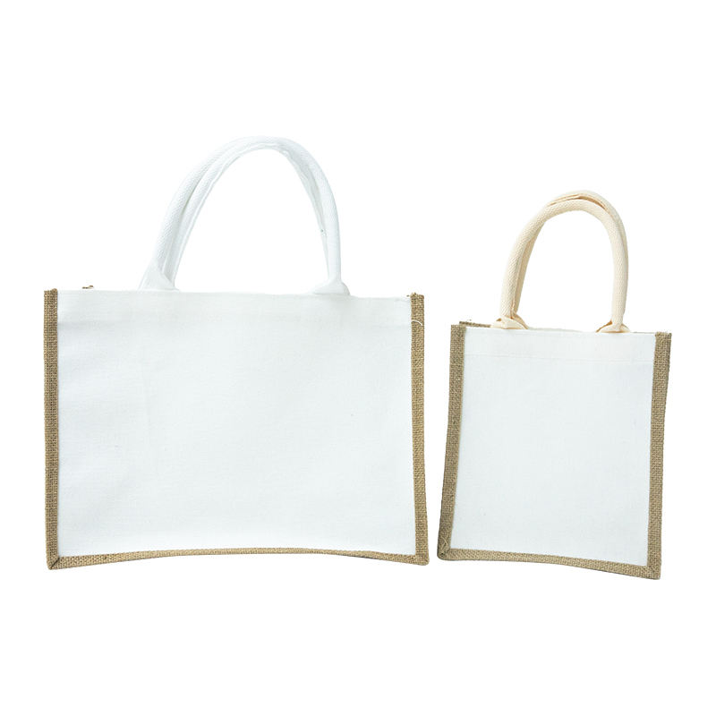 Wholesale Custom Logo Jute Canvas Tote Bag For Food