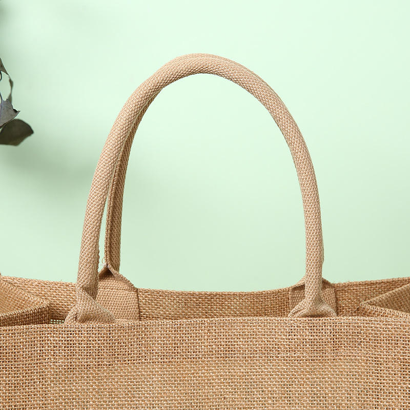 Reusable Advertising Promotional Jute Tote Shopping Bags Wholesale