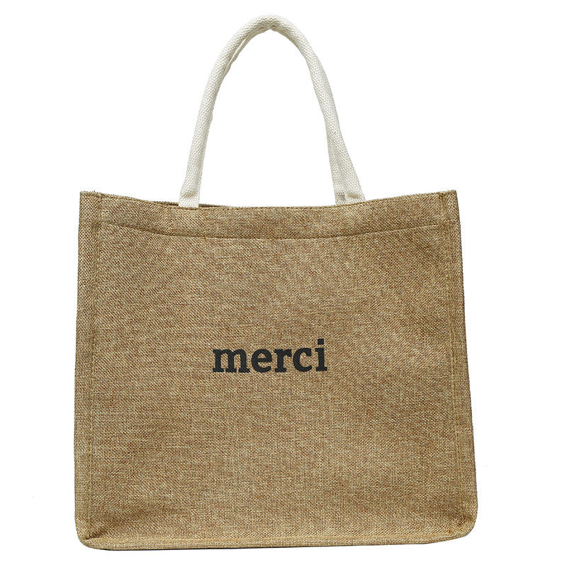 Creativity Custom Jute Tote Shopping Bags For Food