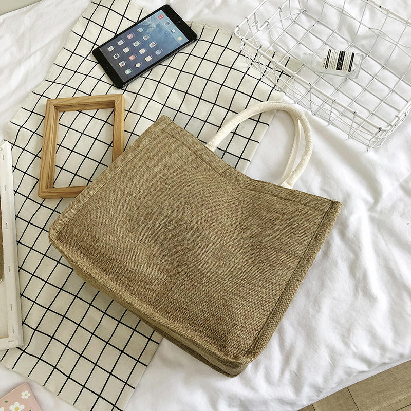 Creativity Custom Jute Tote Shopping Bags For Food