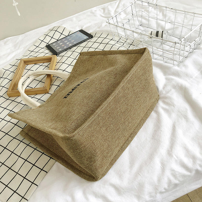 Creativity Custom Jute Tote Shopping Bags For Food