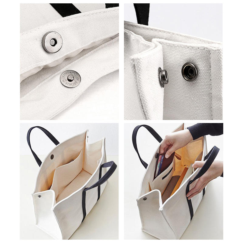 Simple Fashion Canvas Bag Large Capacity Custom Printed Logo Handbag Messenger Bag