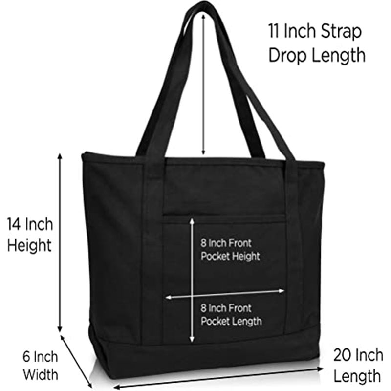 Factory Wholesale Solid Color Cotton Canvas Shopping Bags With Custom Logos
