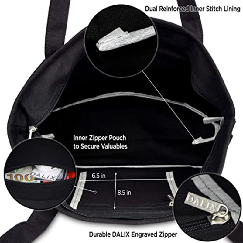 Factory Wholesale Solid Color Cotton Canvas Shopping Bags With Custom Logos