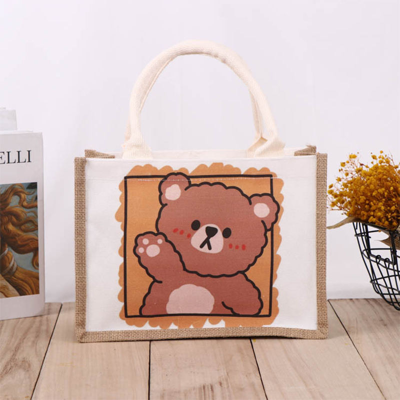 Factory Wholesale Custom Large Capacity Jute Tote Bags For Shopping