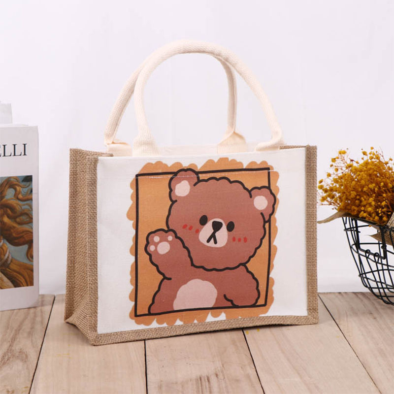 Factory Wholesale Custom Large Capacity Jute Tote Bags For Shopping