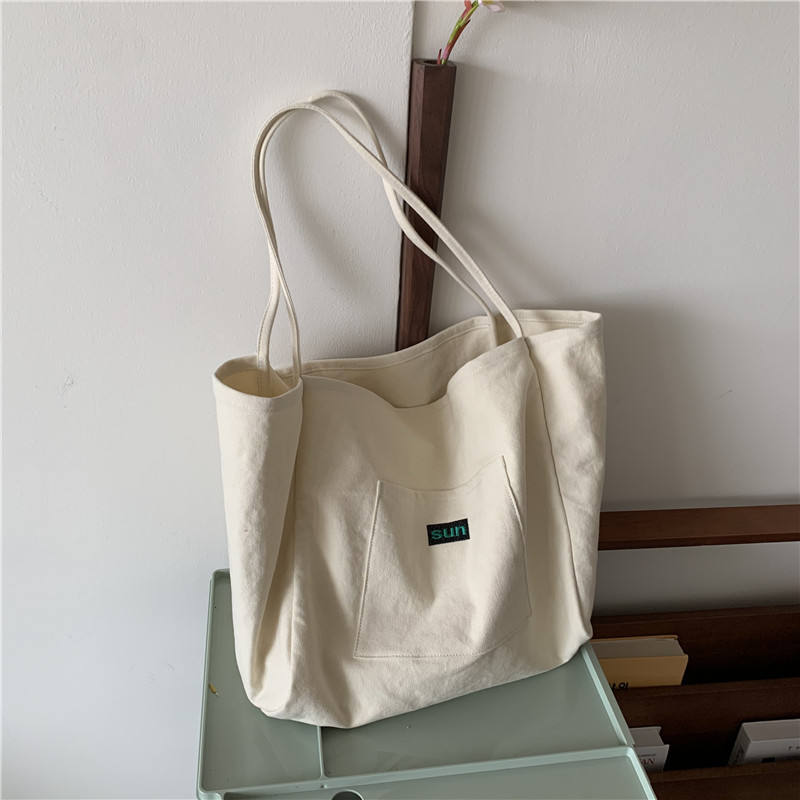 Fashion Trend Single Shoulder Bag Large Capacity Custom Printed Shopping Bag Cotton Canvas Bag