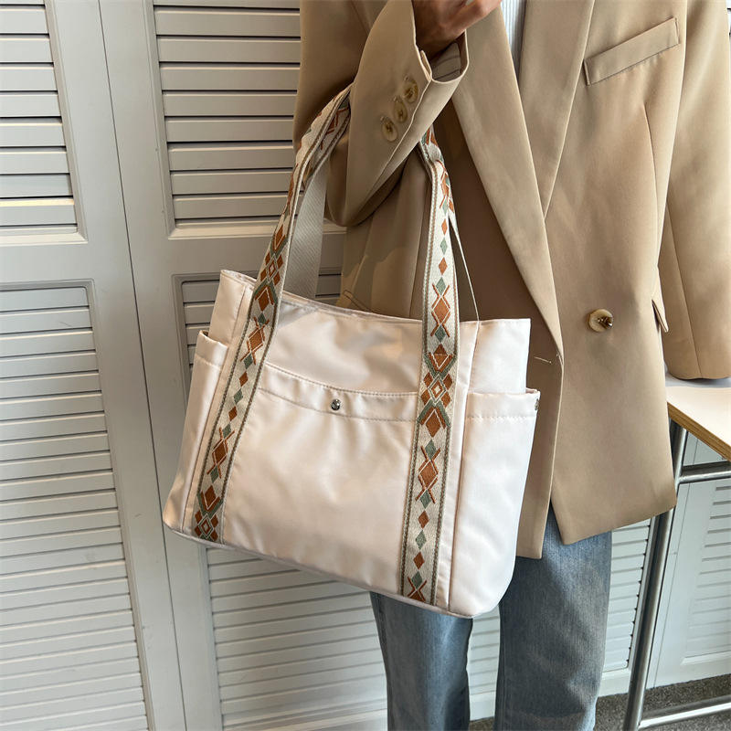 Large Cotton Canvas Tote Shopping Bag With Custom Logo1