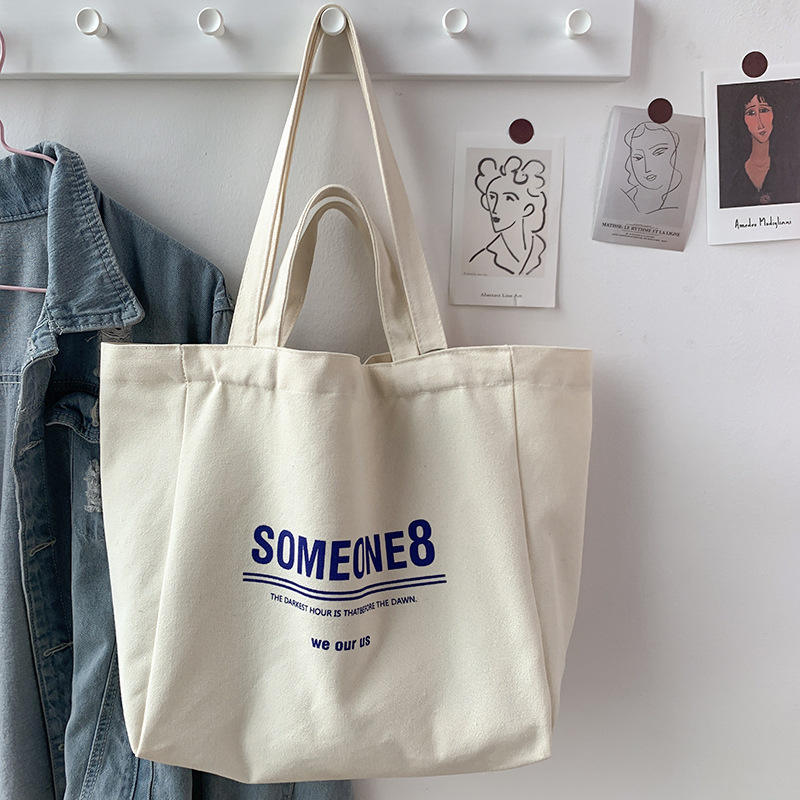 Large Capacity Custom Canvas Shoulder Messenger Bag For Shopping