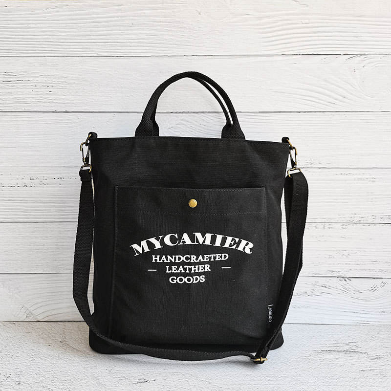 Fashion Tote Bag Large Capacity Custom Logo Canvas Single Shoulder Crossbody Bag
