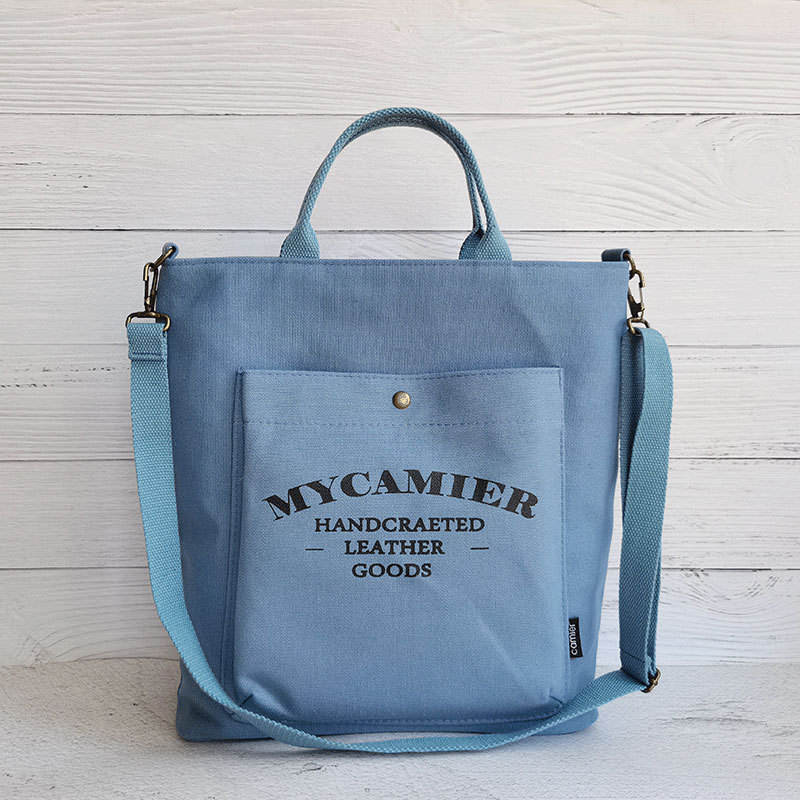 Fashion Tote Bag Large Capacity Custom Logo Canvas Single Shoulder Crossbody Bag