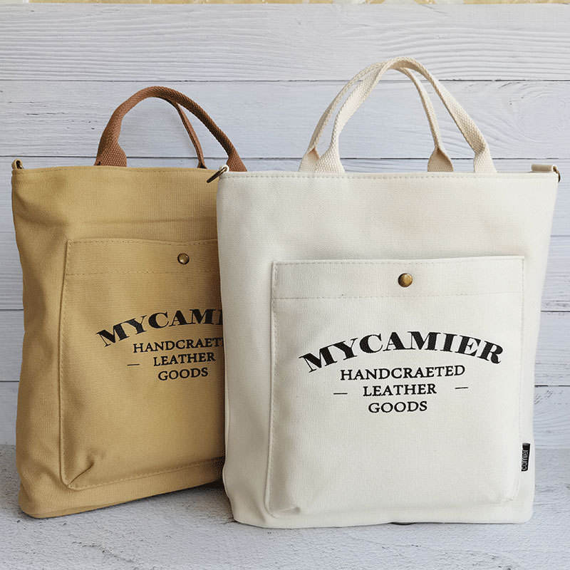 Fashion Tote Bag Large Capacity Custom Logo Canvas Single Shoulder Crossbody Bag