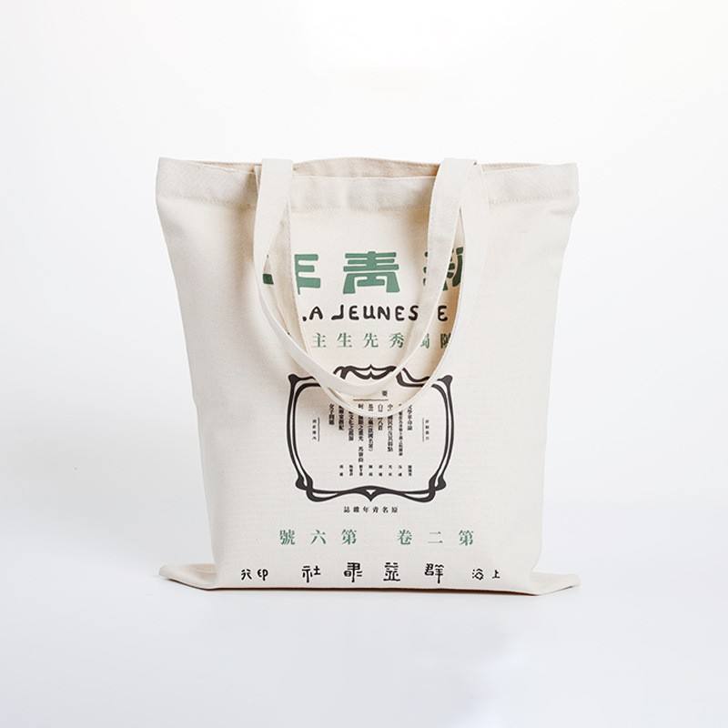 Large Capacity Organic Reusable Cotton Canvas Bag Custom Logo Shopping Bag