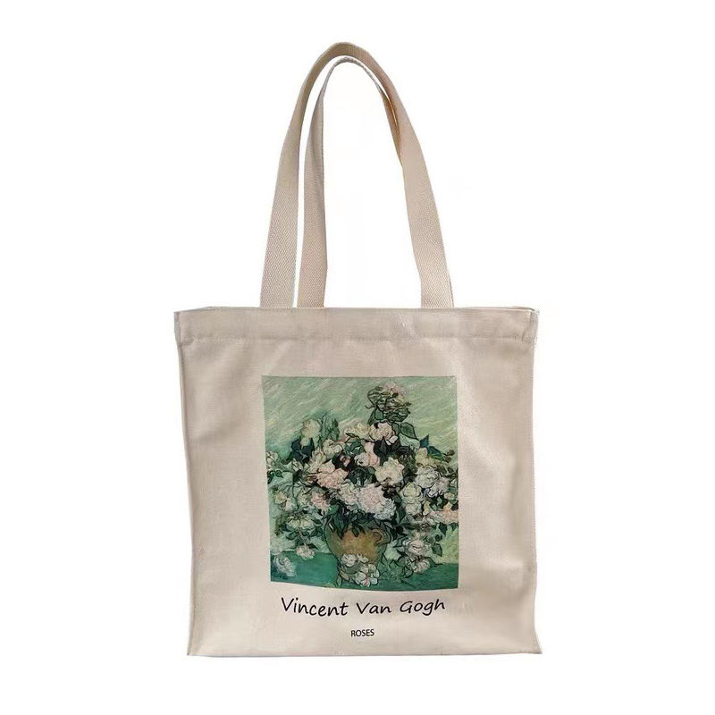 Popular Fashion Creative Canvas Bag Tote Bag Large Capacity Shopping Bags Can Print Logo