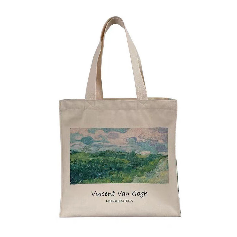 Popular Fashion Creative Canvas Bag Tote Bag Large Capacity Shopping Bags Can Print Logo