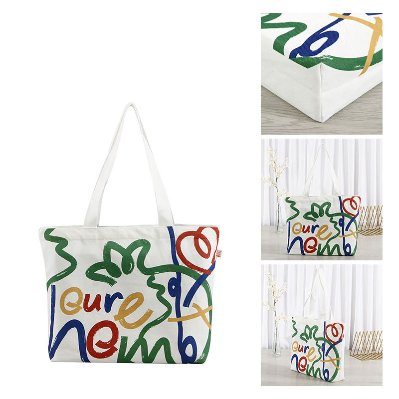 Promotional Everything Beach Canvas Cotton Bag Pocket Tote Bag