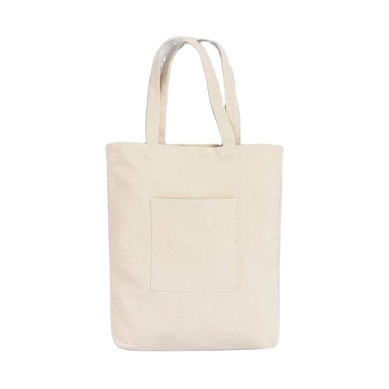 Wholesale Reusable White Canvas Bag Tote With Pocket, Suitable For Advertising, Promotion