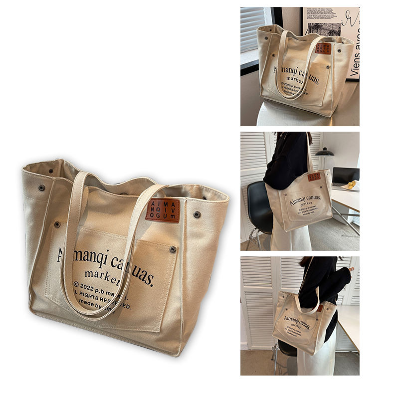 Fashion Custom Canvas Organic Cotton Reusable Tote Bag Logo