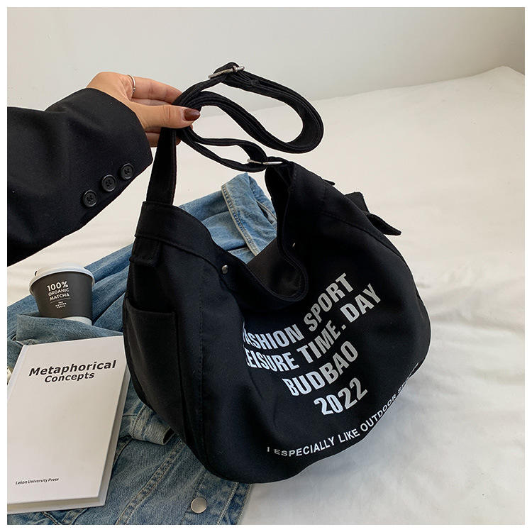 Manufacturers Custom Large Capacity Canvas Bag Fashion Single Shoulder Crossbody Bag