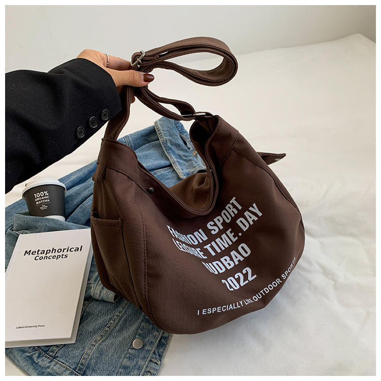 Manufacturers Custom Large Capacity Canvas Bag Fashion Single Shoulder Crossbody Bag