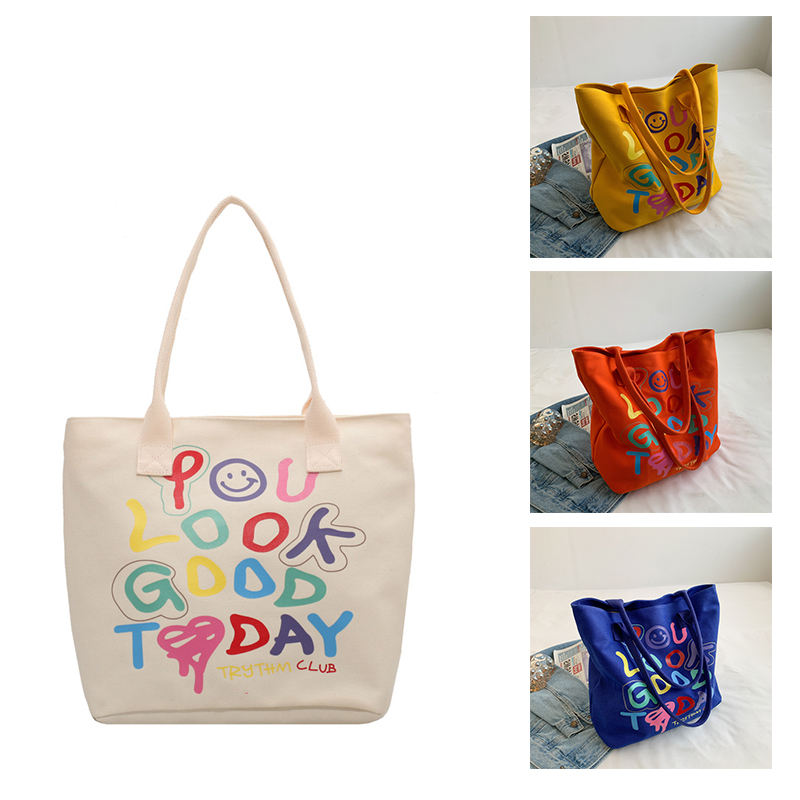 Personalized Reusable Custom Cotton Canvas Tote Bag For Shopping