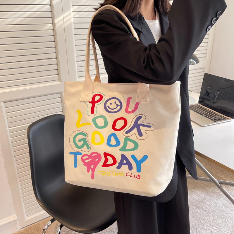 Personalized Reusable Custom Cotton Canvas Tote Bag For Shopping