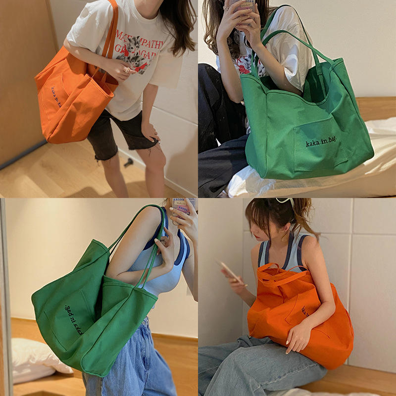 Casual Art Canvas Bag Fashion Tote Bag Large Capacity Custom Shopping Bag