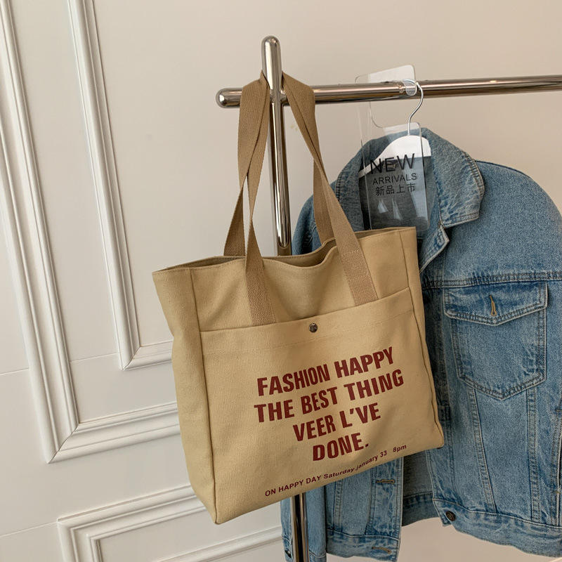 Recycled Fabric Shopping Tote Bag Cotton Canvas Shopping Bag Manufacturers