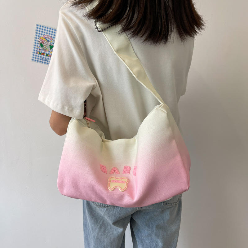 Fashion Gradient Canvas Bag Manufacturers Custom Crossbody Bag, For Shopping