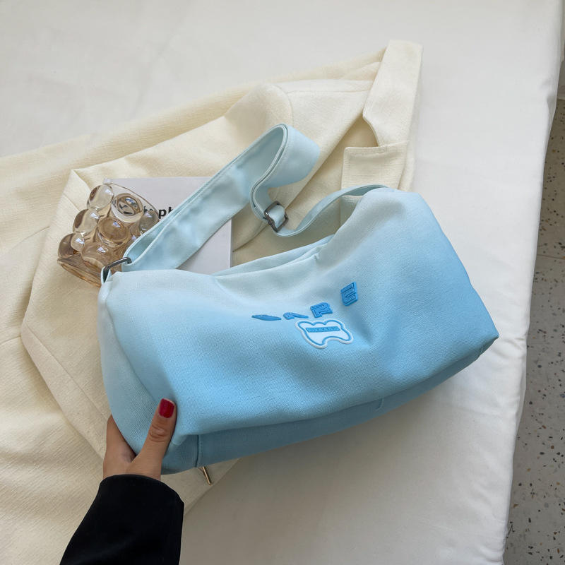 Fashion Gradient Canvas Bag Manufacturers Custom Crossbody Bag, For Shopping