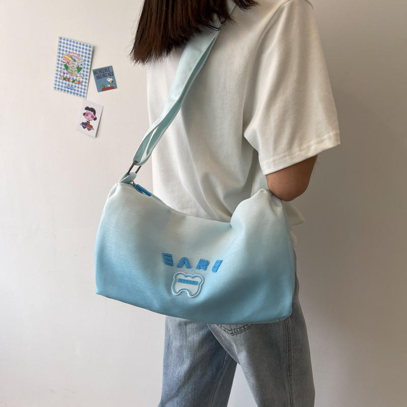 Fashion Gradient Canvas Bag Manufacturers Custom Crossbody Bag, For Shopping