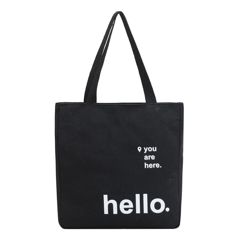 Popular Custom Canvas Bag Fashion Personality Large Capacity Tote Bag For Shopping