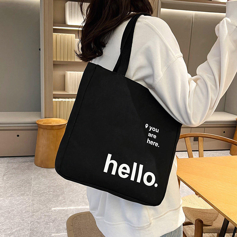 Popular Custom Canvas Bag Fashion Personality Large Capacity Tote Bag For Shopping
