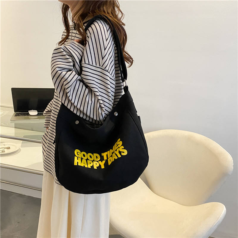 Large Capacity Custom Printed Canvas Bag Fashion Casual Single Shoulder Messenger Bag