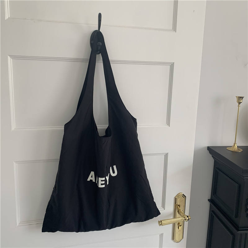 Large-capacity Letter Printing Shopping Bag Fresh Fashion Cotton Canvas Bag