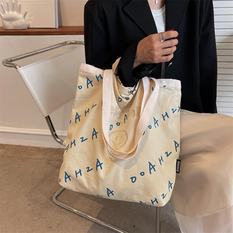 Fashion Foldable Reusable Canvas Grocery Shopping Bag Canvas Tote Bag