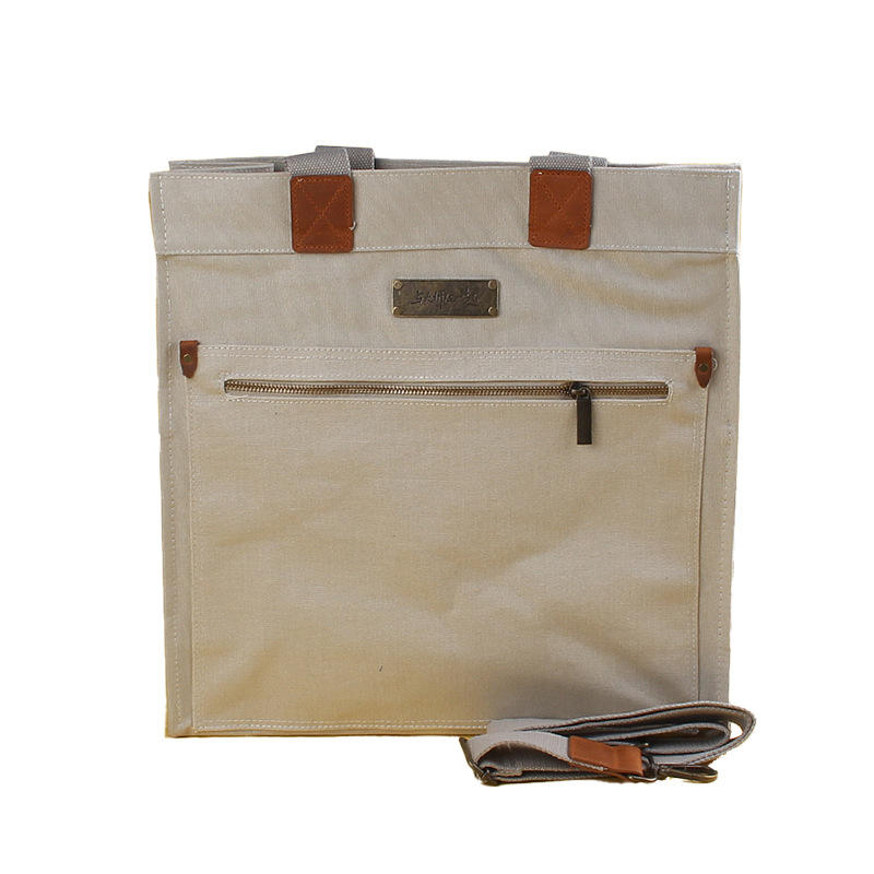 Simple Style Cotton Canvas Tote Bags With Custom Logo