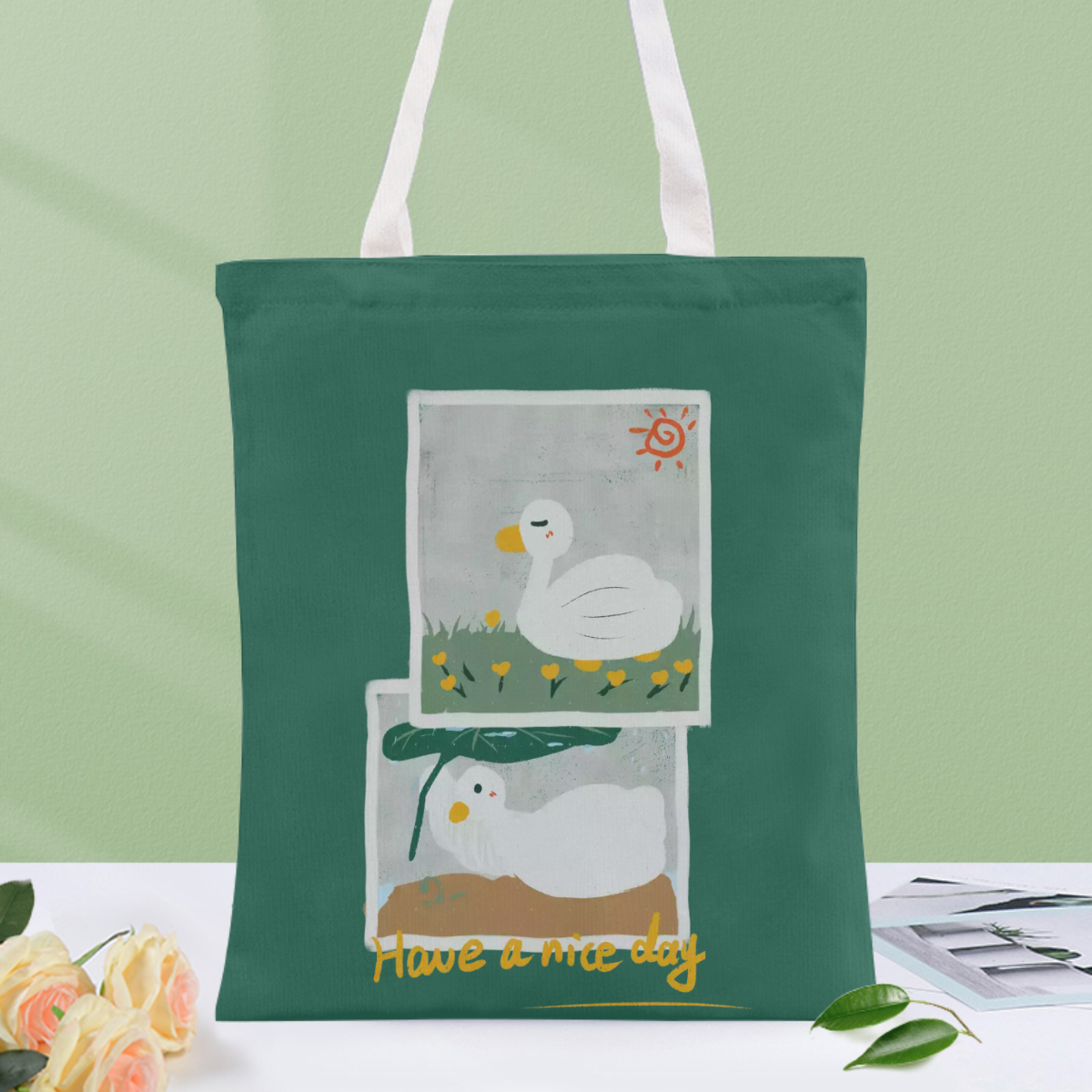 Factory Wholesale Creative Custom Cotton Printed Canvas Shopping Bag