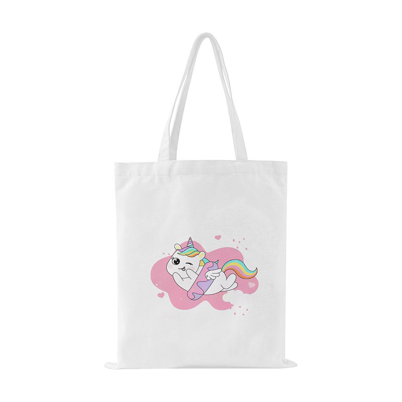 Creative Cute Cartoon Custom Cotton Canvas Bag For Shopping